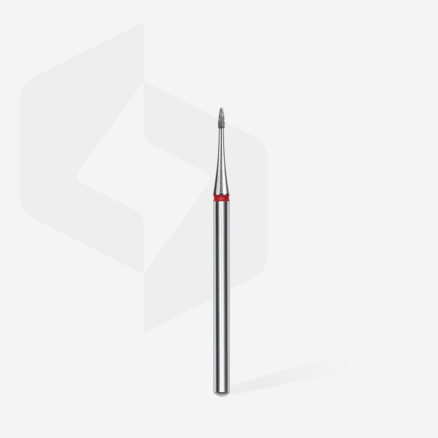 Diamond nail drill bit flame mini red EXPERT head diameter 1 mm / working part 3 mm - STALEKS