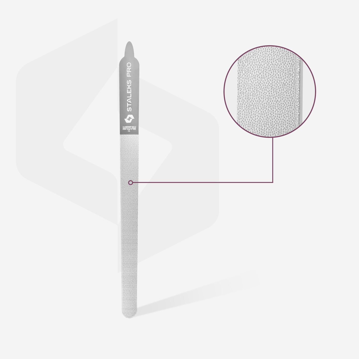 Laser nail file EXPERT 11 155 mm (straight with handle) - STALEKS