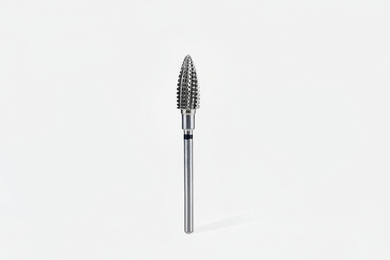 Carbide nail drill bit pine cone black hard EXPERT head diameter 6 mm / working part 14 mm - STALEKS