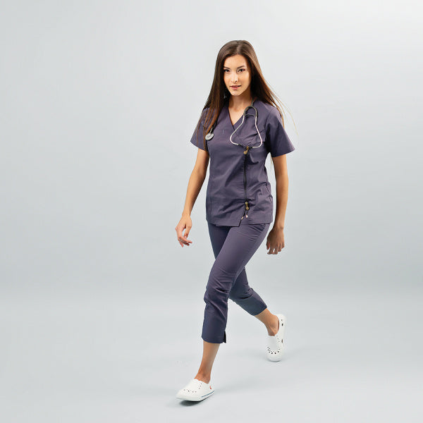 INES medical women's sweatshirt with zip