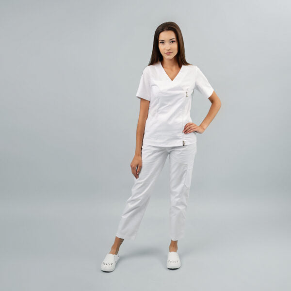 INES medical women's sweatshirt with zip