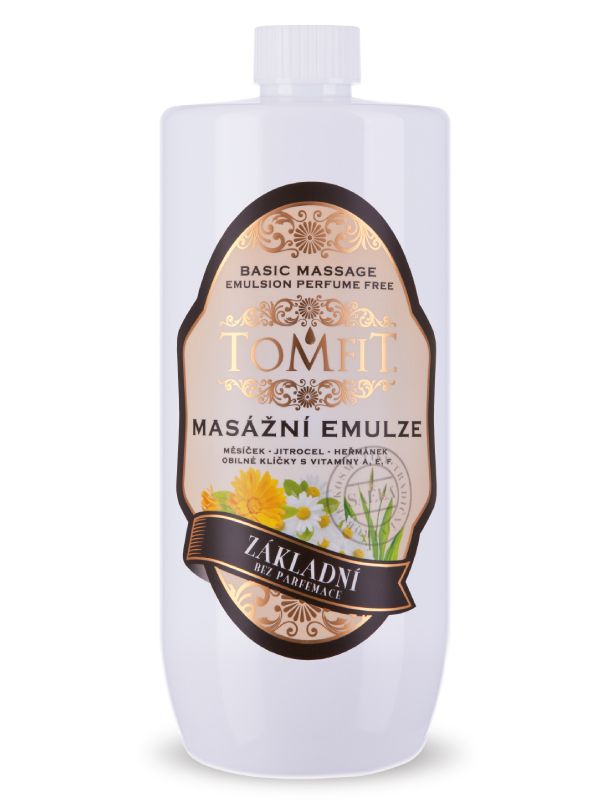 TOMFIT masážní emulze - základní bez parfemace 1l