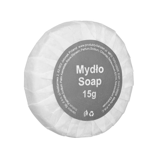 Grey round hotel soap 15g 1 pc