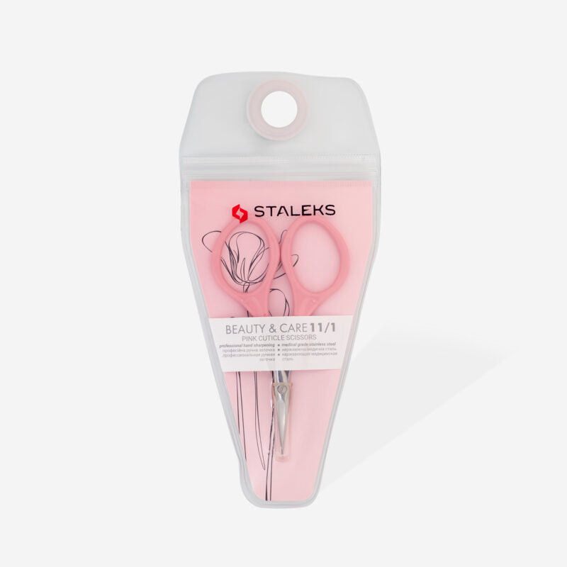 Růžové nůžky na kůžičku BEAUTY & CARE 11 TYP 1 - STALEKS
