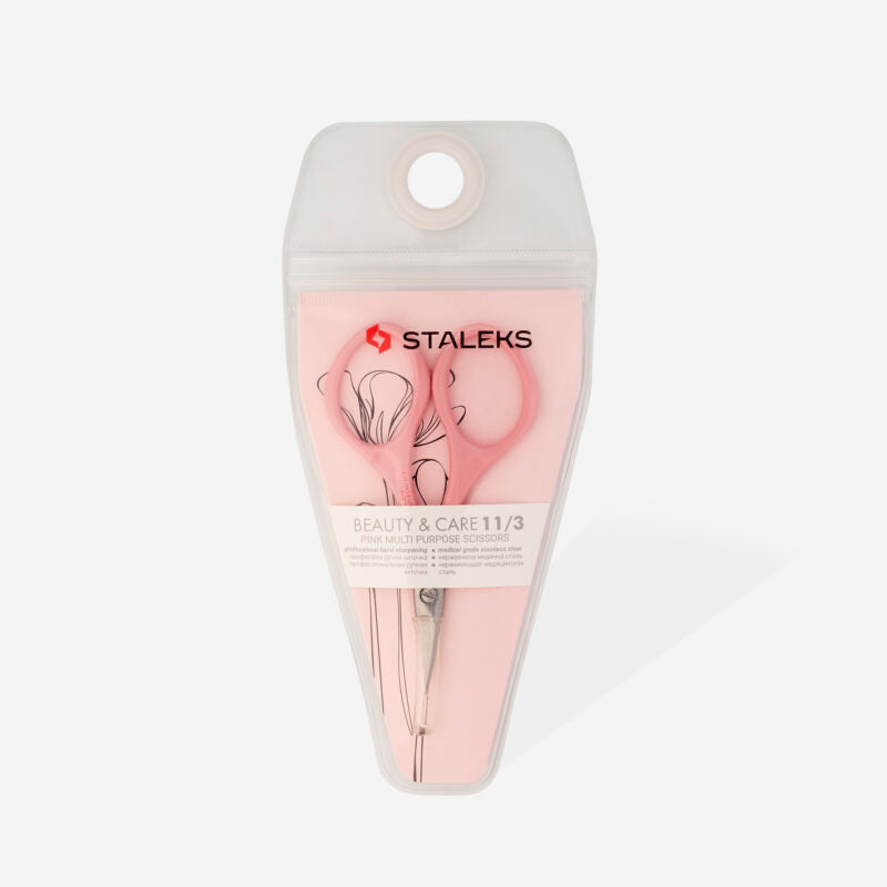 Růžové víceúčelové nůžky BEAUTY & CARE 11 TYP 3 - STALEKS
