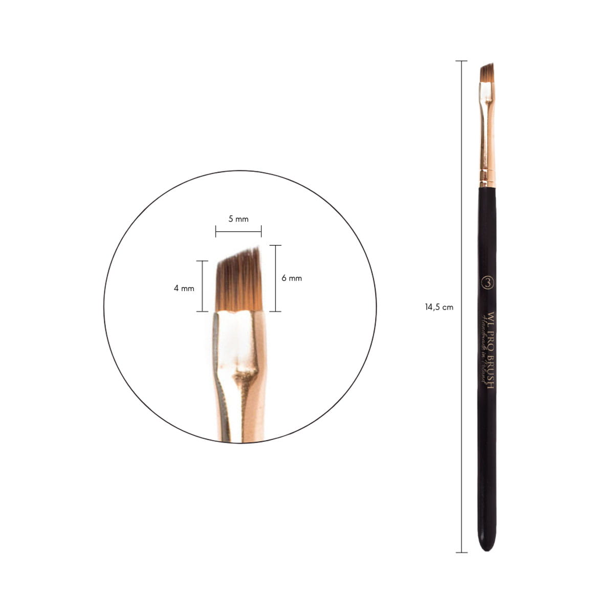WL Pro Brush 3 - šikmý štěteček na obočí