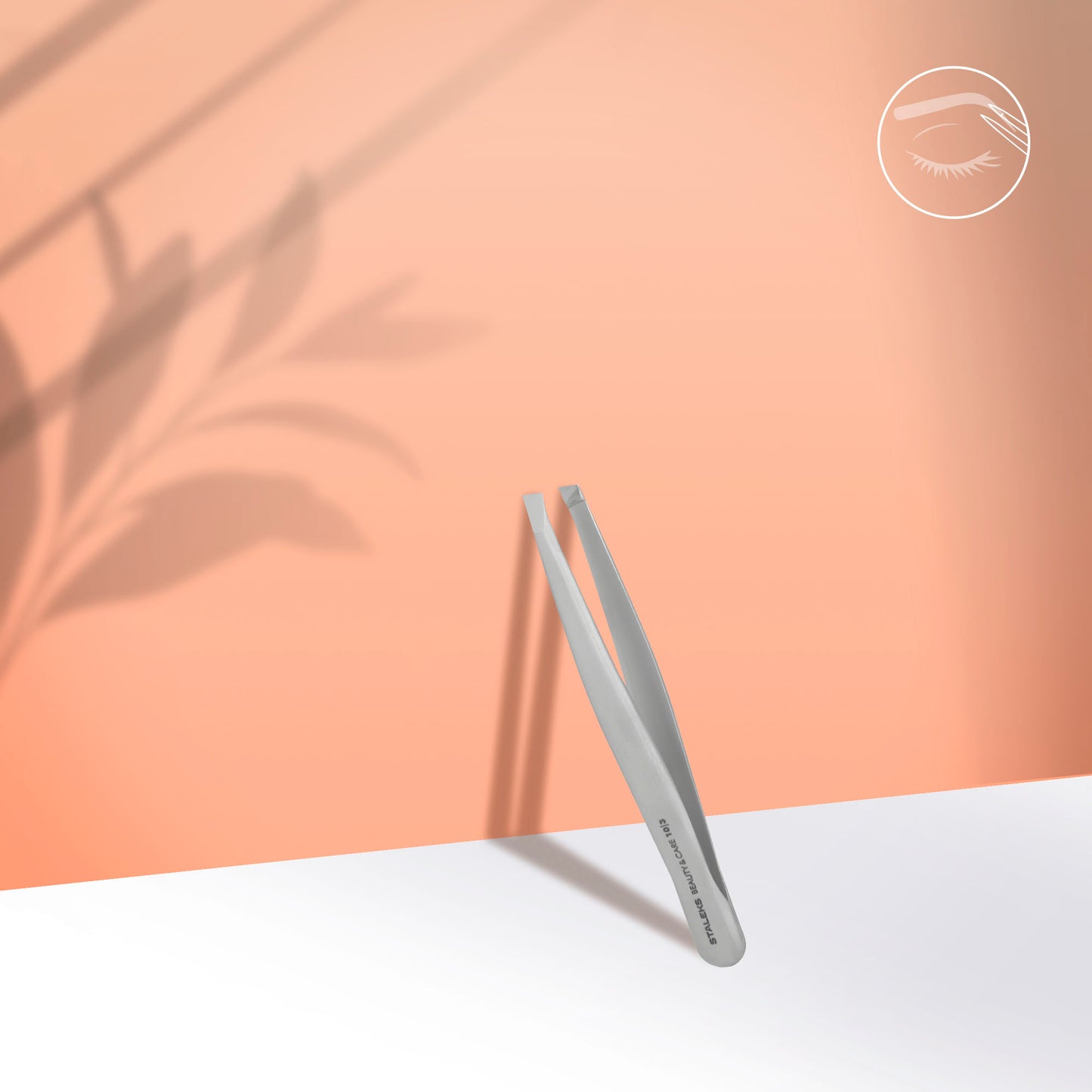 Eyebrow tweezers BEAUTY & CARE 10 TYPE 3 (wide beveled) - STALEKS