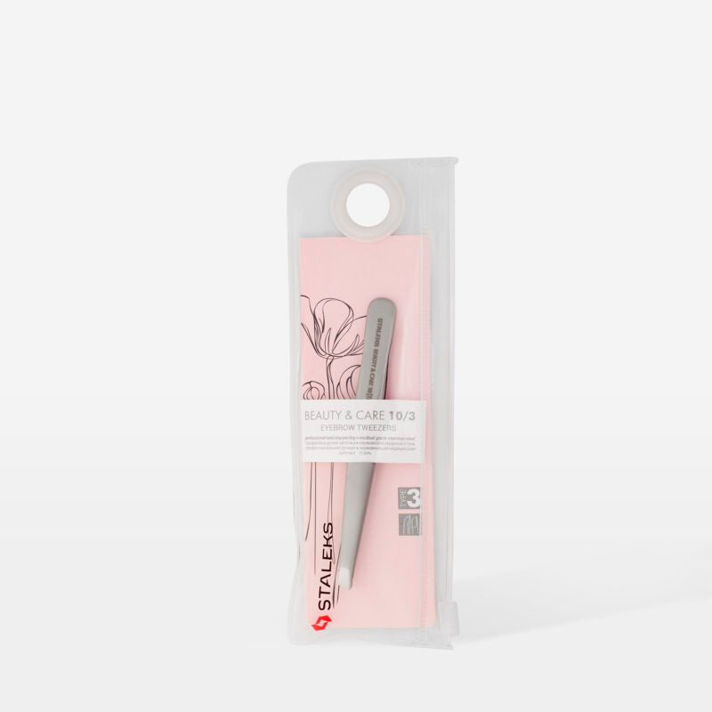 Eyebrow tweezers BEAUTY & CARE 10 TYPE 3 (wide beveled) - STALEKS