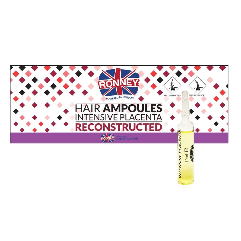 RONNEY Hair Ampule Intensive Placenta Reconstructed (12x10 ml)