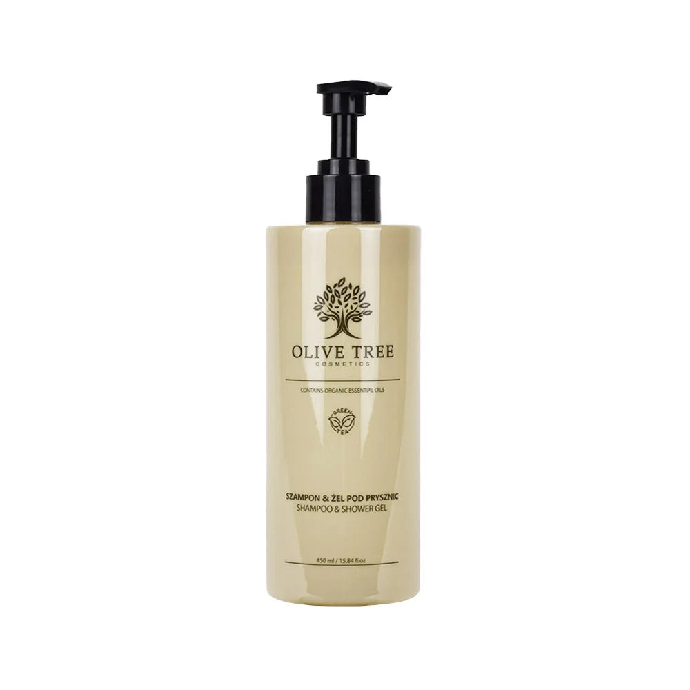 Dávkovač šamponu a sprchového gelu Olive Tree 2v1 Hotel – 450 ml