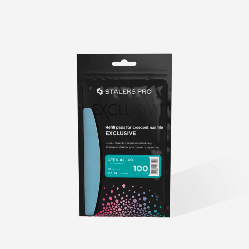 Disposable files for crescent nail file EXCLUSIVE 42 100 grit (50 pcs) - STALEKS