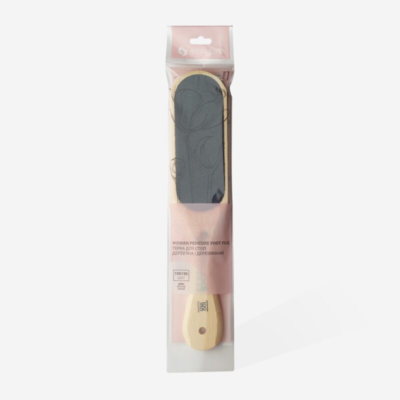 Wooden foot file BEAUTY & CARE 10 TYPE 1 100/180 grit - STALEKS