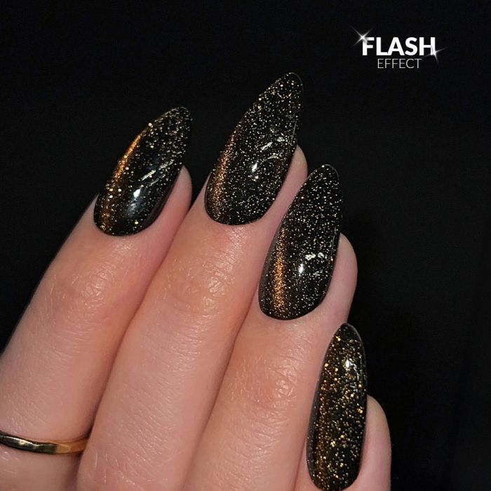 Vrchní lak SLOWIANKA No Wipe Flash Cat Eye Amber 10g