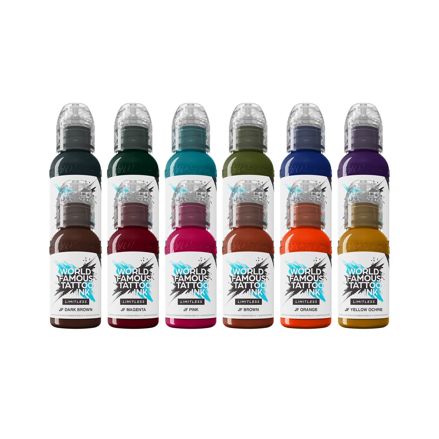 Světoznámý inkoust Limitless Tattoo - Jay Freestyle sada - 12x 30 ml