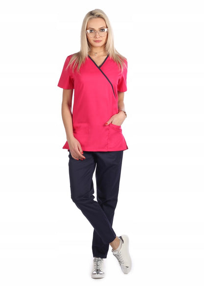 Medizinisches Set mit Besatz, Schürze für Damen