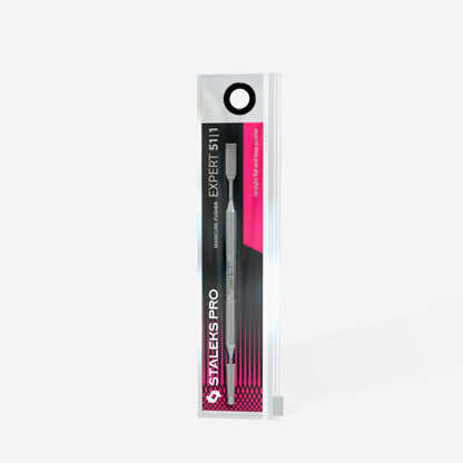 Manicure pusher EXPERT 51 TYPE 1 (straight flat and loop pusher) - STALEKS
