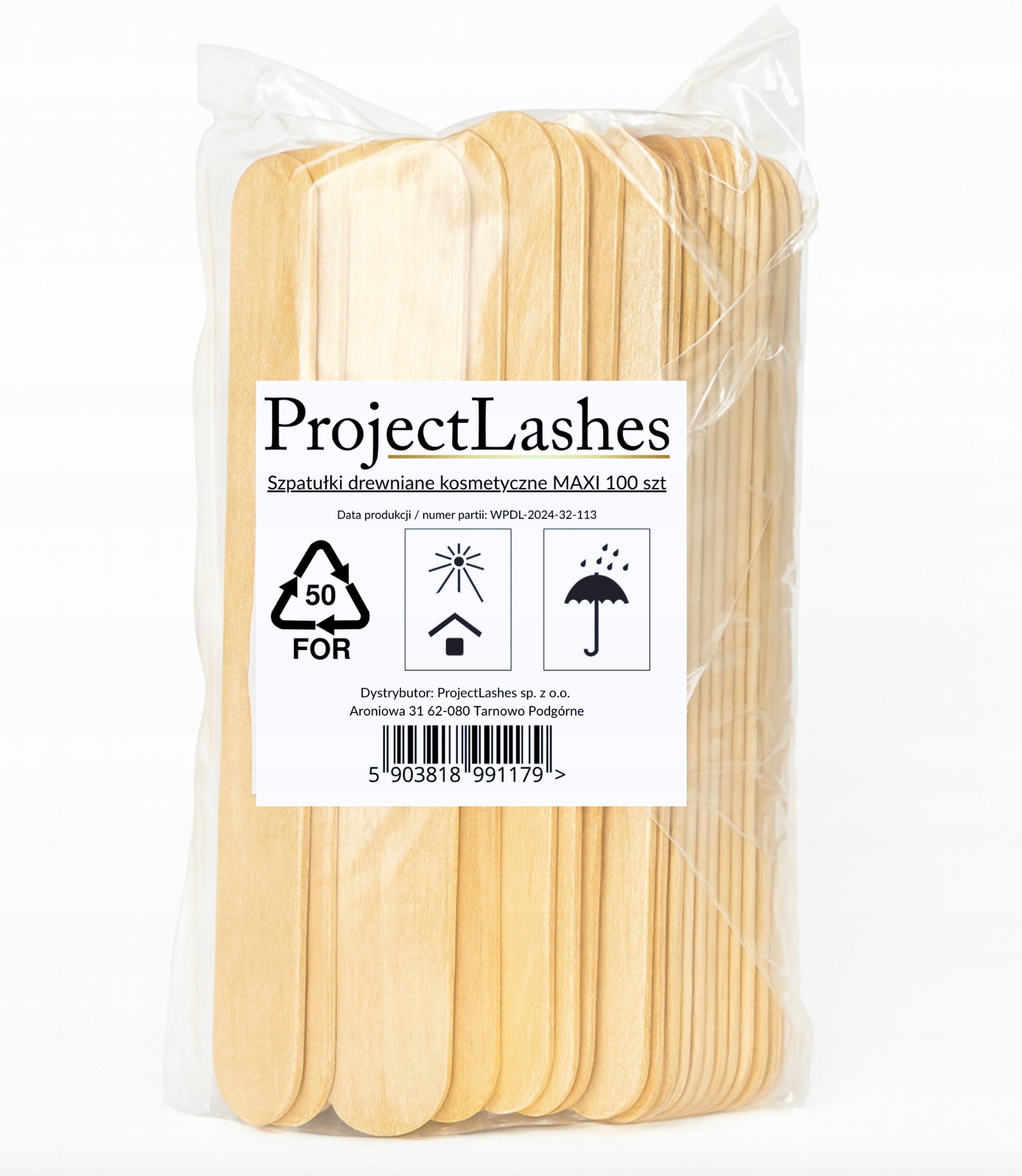 100 x Holzspatel für Enthaarungsmasken MAXI 15cm*1,7cm