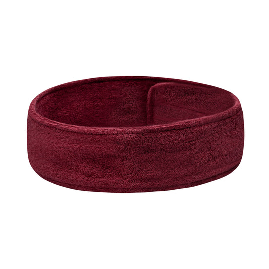 Burgundy terry headband