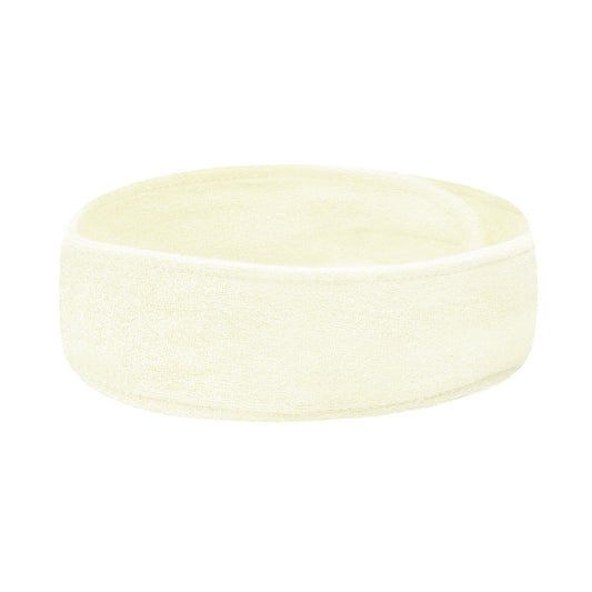 Cream terry headband