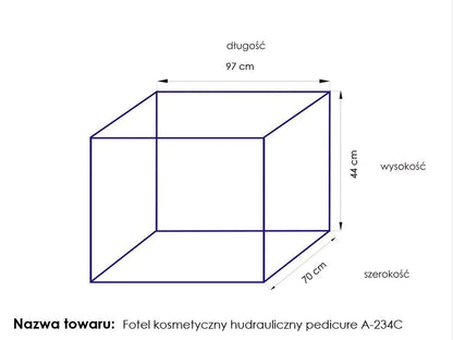 Hydraulischer Kosmetikstuhl. A 234C Pedi weiß