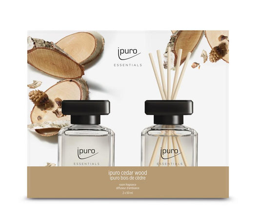 Diffuser set ESSENTIALS cedar wood (2x50 ml)