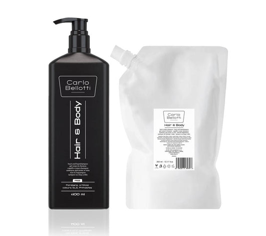 Vlasový a tělový šampon, náhradní náplň 360 ml, Carlo Bellotti