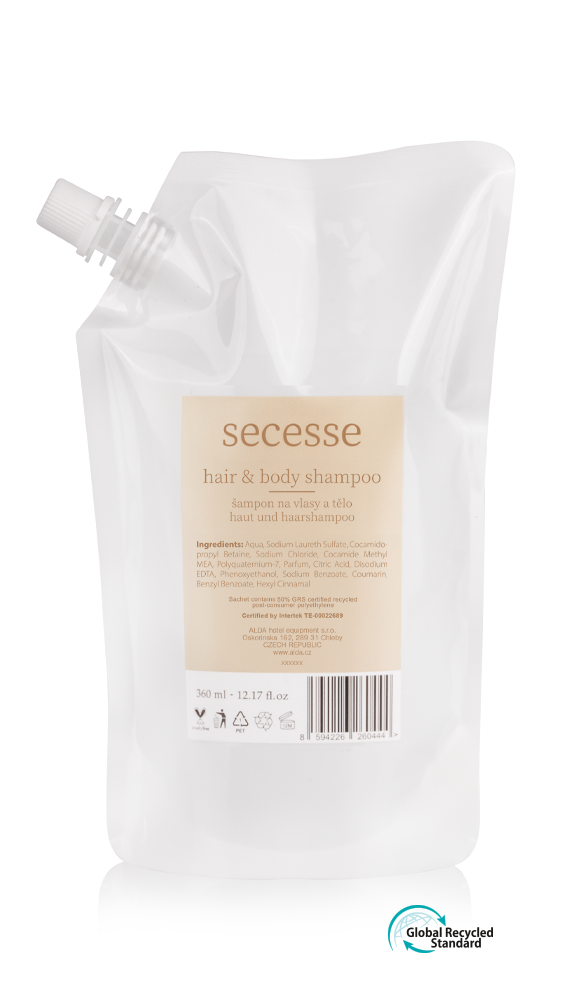 Hair and body shampoo, refill bag 360 ml, Secesse