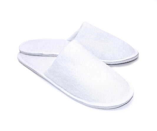 Terry slippers with closed toe, 30 cm