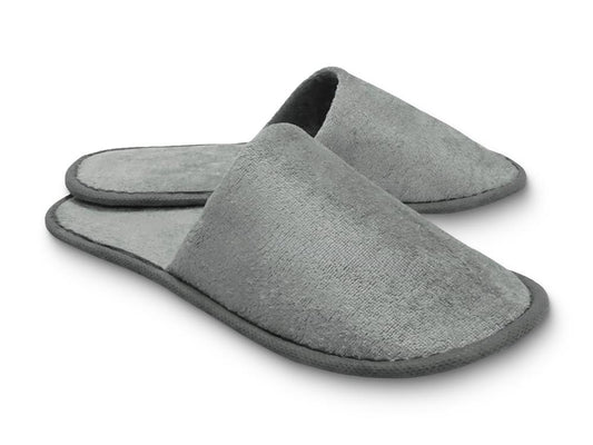 Slippers with closed toe, 30 cm, grey