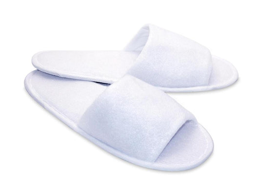 Slippers Basic with open toe, 28 cm, white