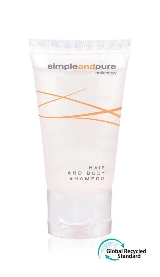 Šampon na vlasy a tělo v tubě, 30 ml, Simple and Pure