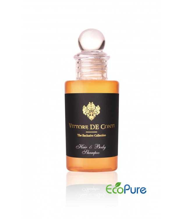 Hair & body shampoo in bottle, 35 ml, Vittore De Conti