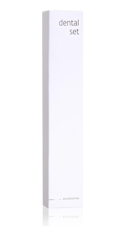 Zubní sada v papírové krabičce, bílé doplňky