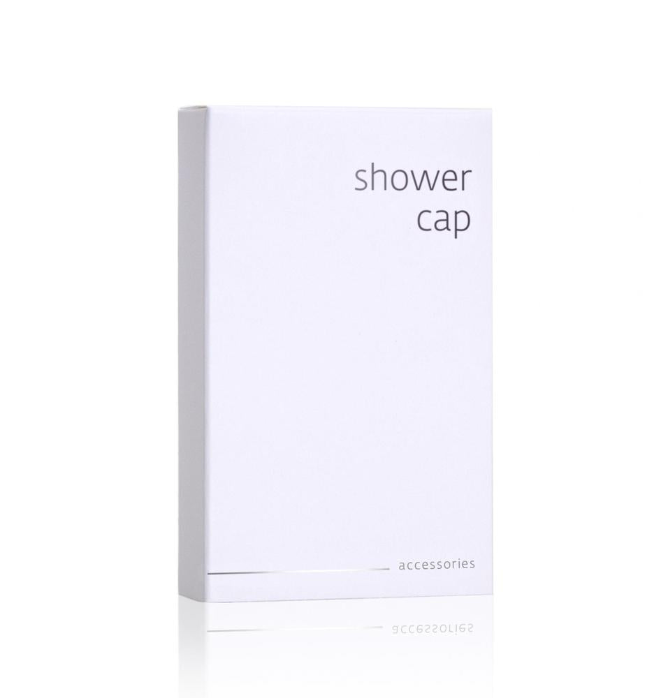 Sprchová čepice v papírové krabičce, bílé doplňky