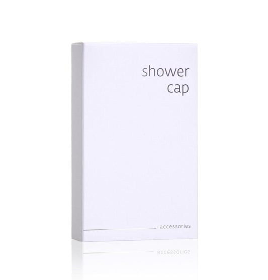 Sprchová čepice v papírové krabičce, bílé doplňky