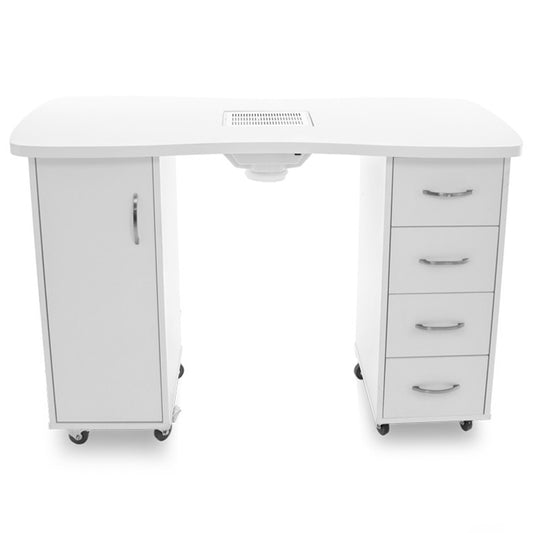 2027 white desk, two cabinets with absorber