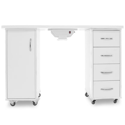 2027 white desk, two cabinets with absorber