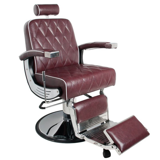Barberské křeslo Gabbiano Imperial vínové barvy