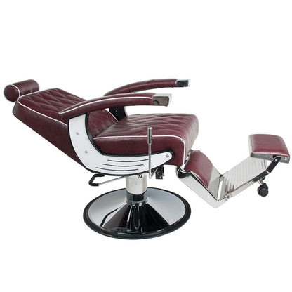 Barberské křeslo Gabbiano Imperial vínové barvy