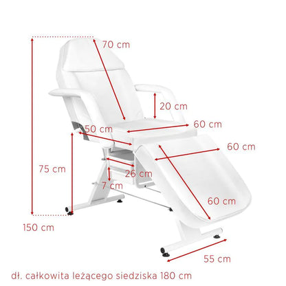 Basic 202 cosmetic chair with trays white