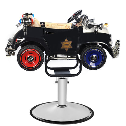 Dětské kadeřnické křeslo, policejní auto B082