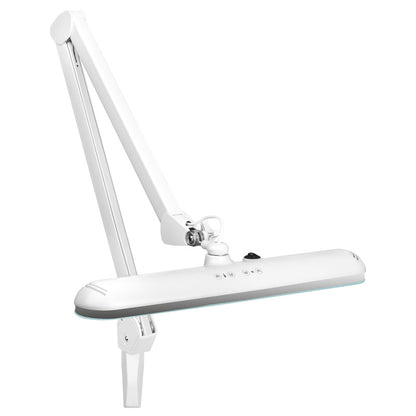 Elegantní 801-tl LED dílenská lampa s nastavitelným svěrákem. intenzita a barva bílého světla