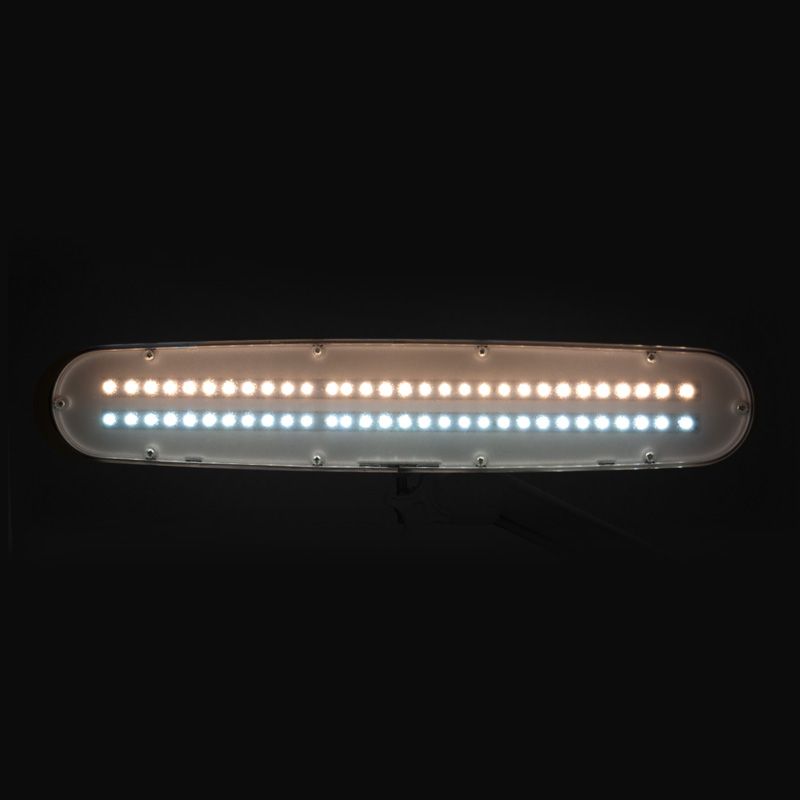 Elegantní 801tl LED dílenská lampa s nastavitelnou základnou. intenzita a barva bílého světla