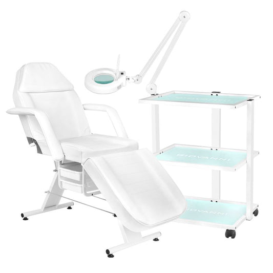 Kosmetické křeslo 202 Basic + kosmetický stolek 1040 + LED lupa S5