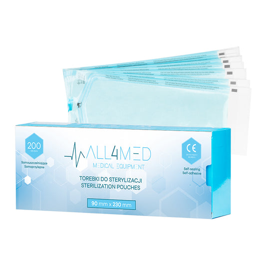 Autoklávovatelné sáčky All4med 90 mm x 230 mm 200 ks.