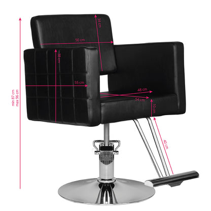 Kadeřnické křeslo Hair System HS33 černé