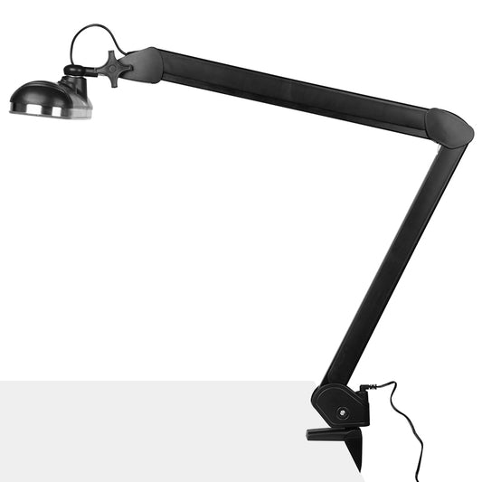 Elegantní 801l LED dílenská lampa s nastavitelným svěrákem. intenzita světla černá