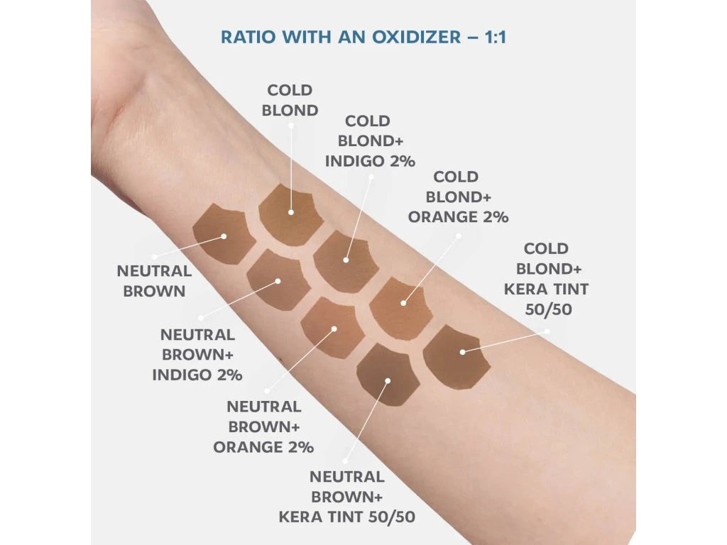 ÉLAN Augenbrauen Gel-Farben-Set zum Färben der Augenbrauen (4× Tuben à 20 ml + Oxidationsmittel 30 ml)