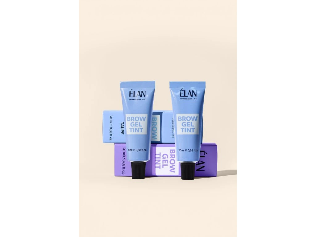 ÉLAN Augenbrauen Gel-Farben-Set zum Färben der Augenbrauen (4× Tuben à 20 ml + Oxidationsmittel 30 ml)