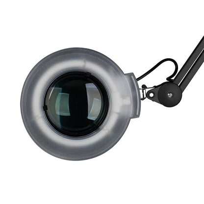 S5 LED lampa s lupou + LED nastavitelný stojan. intenzita světla černá